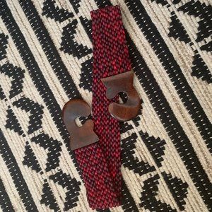 Red, Boho Stretch Belt